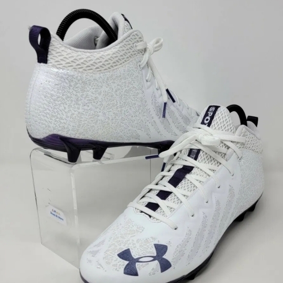 Under Armour Mens Size 13 Spotlight 4D Foam UA Cleats White 3023963-103 New